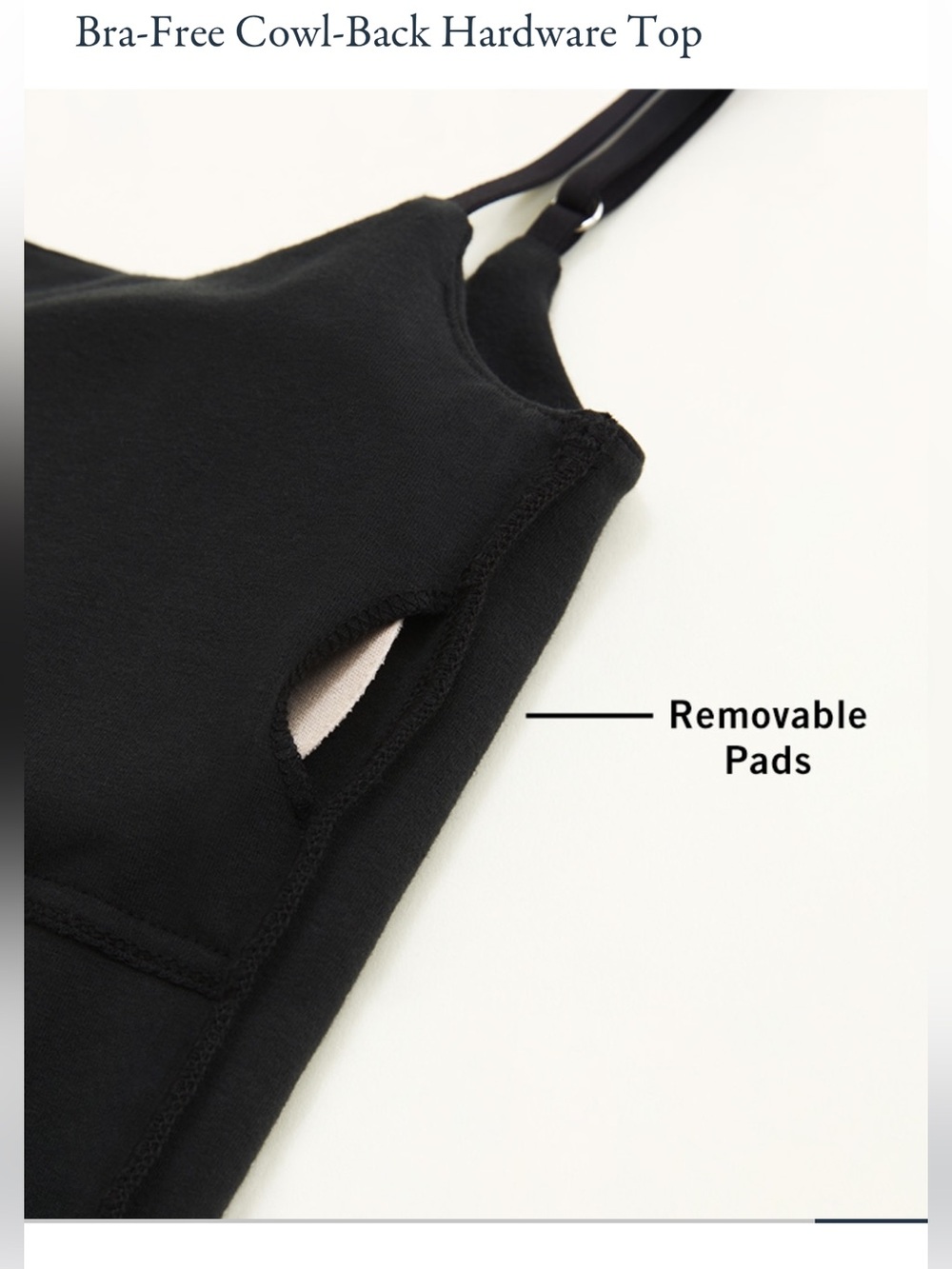 Abercrombie Bra-Free Cowl-Back Hardware Top - Picture 3 of 5